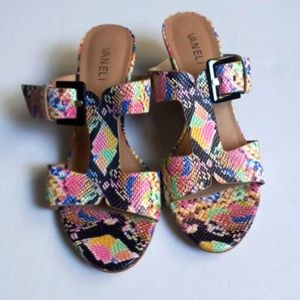 MULTICOLOR WEDGE LEATHER SHOES